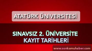 Atatürk üniversitesi Açıköğretim Fakültesi , İkinci Üniversite Kayıtları 2020
