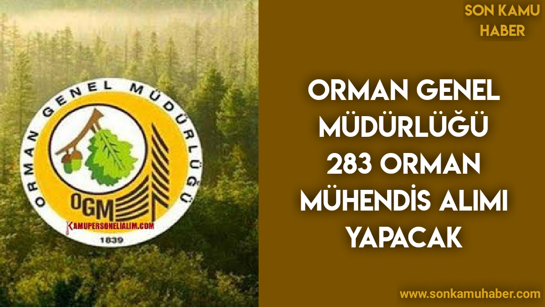 Orman Genel Müdürlüğü 283 Orman Mühendis Alımı Yapacak 2022