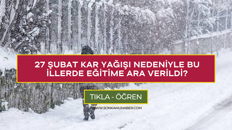 27 Şubat kar yağışı nedeniyle tatil edilen il ve ilçeler