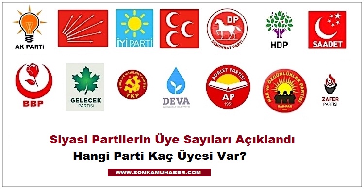 Siyasi partilerin üye sayıları açıklandı: Hangi parti kaç üyesi var ?